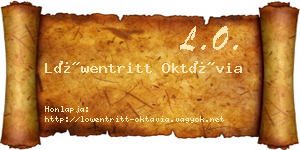Löwentritt Oktávia névjegykártya