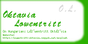 oktavia lowentritt business card